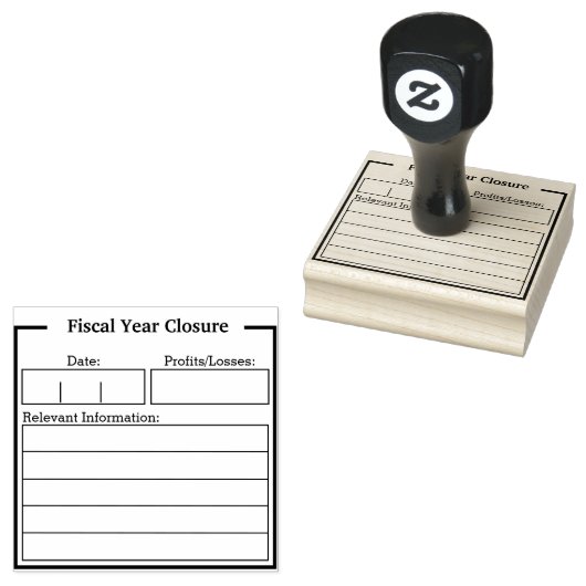 Afsluitingsstempel voor het boekjaar rubberstempel (Gestempeld)