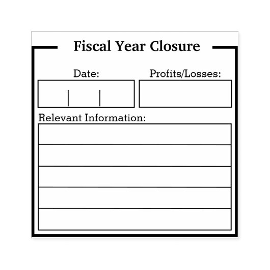 Afsluitingsstempel voor het boekjaar rubberstempel (Afrduk)