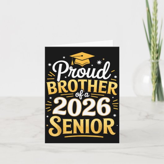 Afsluitklas 2026 trots broer van een 2026 kaart (Voorkant)