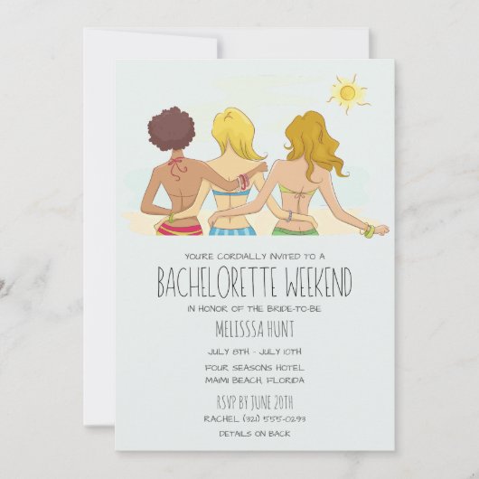 Afsluitweekend voor vrijgezellenfeest aan het stra kaart (Voorkant)