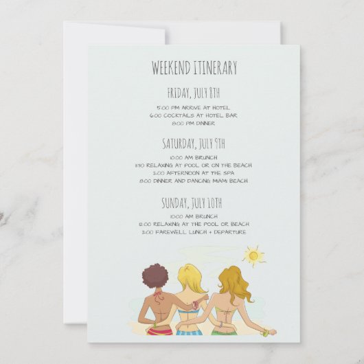 Afsluitweekend voor vrijgezellenfeest aan het stra kaart (Achterkant)