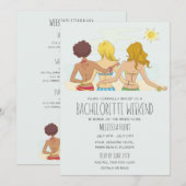 Afsluitweekend voor vrijgezellenfeest aan het stra kaart (Voorkant / Achterkant)