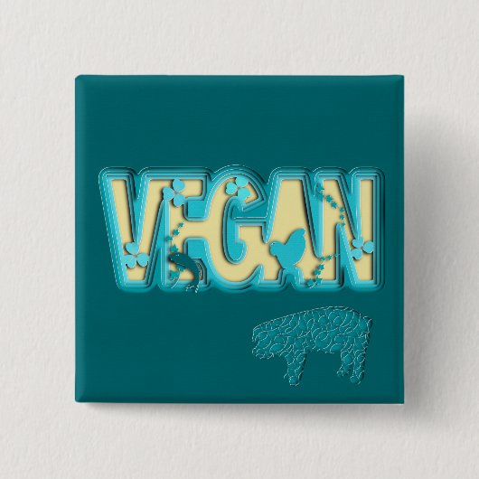 Afsnijden van veen papier vierkante button 5,1 cm (Voorkant)