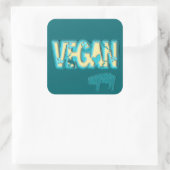 Afsnijden van veen papier vierkante sticker (Tas)
