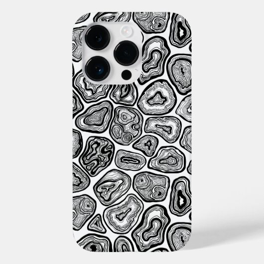 Afsnijdsels in zwart-wit Case-Mate iPhone case (Achterkant)