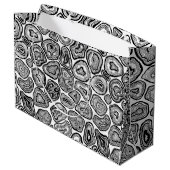 Afsnijdsels in zwart-wit groot cadeauzakje (Achterkant Gekanteld)