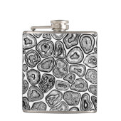 Afsnijdsels in zwart-wit heupfles (Voorkant)