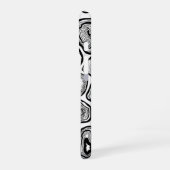 Afsnijdsels in zwart-wit iPhone 16 hoesje (Linkerkant)