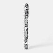 Afsnijdsels in zwart-wit iPhone 16 hoesje (Rechterkant)