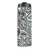 Afsnijdsels in zwart-wit thermosbeker (Voorkant)