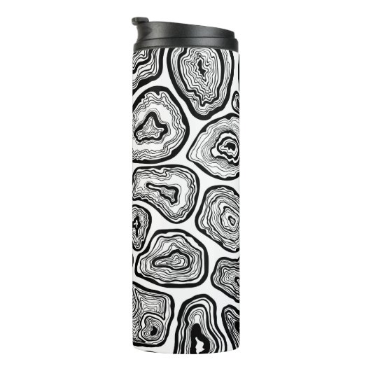 Afsnijdsels in zwart-wit thermosbeker (Geroteerd rechts)