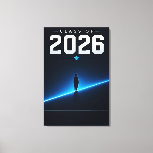Afsoluit Geschenk Met Naam Van De Klas Van 2026 Canvas Afdruk (Voorkant)