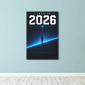 Afsoluit Geschenk Met Naam Van De Klas Van 2026 Canvas Afdruk (Insitu (Houten vloer))