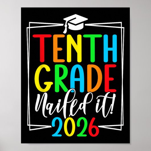 Afsoluterend 10e klas 2026 tweedejaars afgestudeer poster (Voorkant)