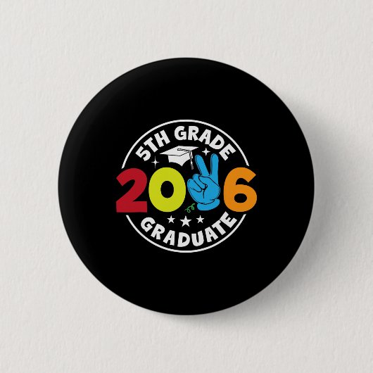 Afsoluterend 5e klas 2026 afstudeerjaar ronde button 5,7 cm (Voorkant)