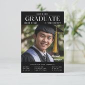 Afsoluterend trendy tijdschrift omslag geïnspireer kaart (Staand voorkant)