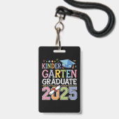 Afsoluterende kleuter 2025 afstudeer school badge (Voorzijde met lanyard)