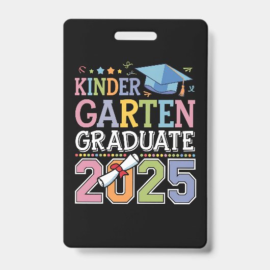 Afsoluterende kleuter 2025 afstudeer school badge (Voorzijde)