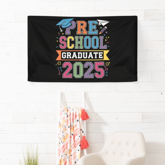 Afsoluterende kleuter 2025 Afstuderen Pre-K-school Spandoek (Insitu)