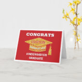 Afsoluterende kleuter Congrats rood Kaart (Gele Bloem)