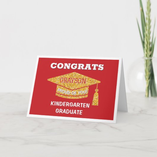 Afsoluterende kleuter Congrats rood Kaart (Voorkant)