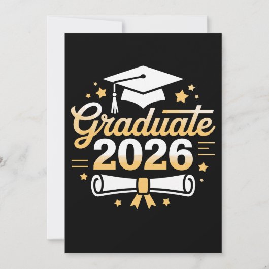 Afsoluterende van de klas van 2026 Afstuderen 26 T Aankondiging (Voorkant)