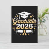 Afsoluterende van de klas van 2026 Afstuderen 26 T Aankondiging (Staand voorkant)