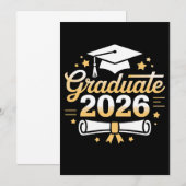 Afsoluterende van de klas van 2026 Afstuderen 26 T Aankondiging (Voorkant / Achterkant)