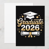 Afsoluterende van de klas van 2026 Afstuderen 26 T Kaart (Voorkant / Achterkant)