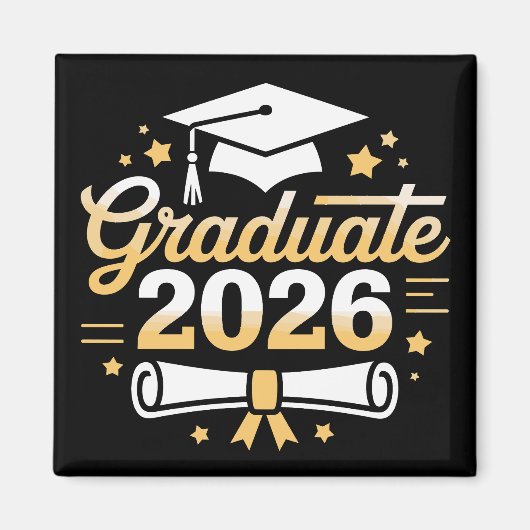 Afsoluterende van de klas van 2026 Afstuderen 26 T Magneet (Voorkant)