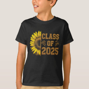 Afsoluterende zonnebloem van de klas van 2025 t-shirt