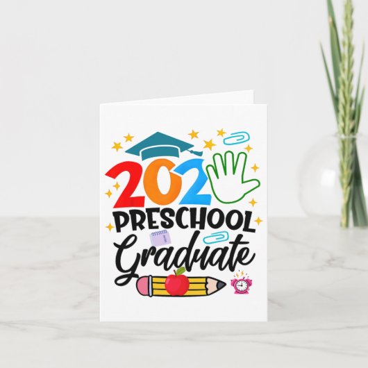 Afsolvent kleuterschool Pre-k afgestudeerd 2025 Af Kaart (Voorkant)