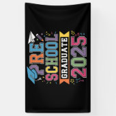 Afsolvent peuterspeelzaal 2025 Afstuderen Pre K Sc Spandoek (Verticaal)