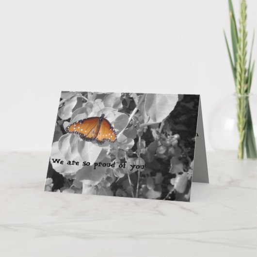 Afsolvent Stolz auf Dich Monarch Butterfly Abschlu Kaart (Voorkant)