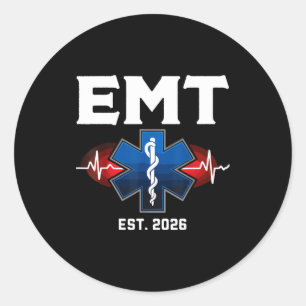 Afsolvent Student Emt Est Ronde Sticker