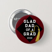 Afsouvenir voor afstuderende vader ronde button 5,7 cm (Voorkant /achterkant)