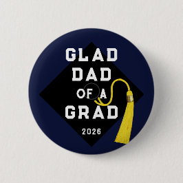 Afsouvenir voor afstuderende vader ronde button 5,7 cm