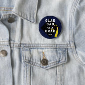 Afsouvenir voor afstuderende vader ronde button 5,7 cm (In situ)