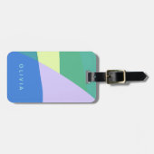 Afspeelbaar Abstract pasta-kleurenblok, persoonlij Bagagelabel (Voorkant horizontaal)
