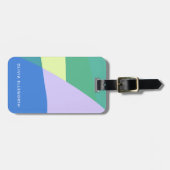 Afspeelbaar Abstract pasta-kleurenblok, persoonlij Bagagelabel (Voorkant horizontaal)