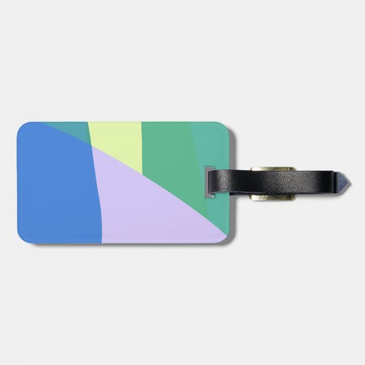 Afspeelbaar Abstract pasta-kleurenblok, persoonlij Bagagelabel (Achterkant horizontaal)