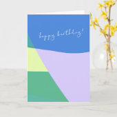 Afspeelbaar Abstract pasta-kleurenblok, persoonlij Kaart (Gele Bloem)