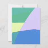 Afspeelbaar Abstract pasta-kleurenblok, persoonlij Notitiekaartje (Achterkant)