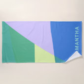 Afspeelbaar Abstract pasta-kleurenblok, persoonlij Strandlaken (Voorkant)
