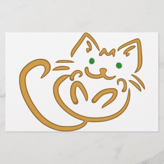 Afspeelbaar Kat Briefpapier (Voorkant)