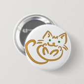 Afspeelbaar Kat Ronde Button 5,7 Cm (Voorkant /achterkant)