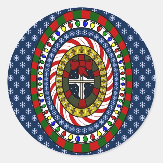 Afspeelbaar Kerst sticker (Voorkant)