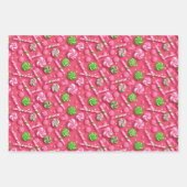 Afspeelbaar kleurenroze en groen Snoep ontwerp Inpakpapier Vel (Voorkant 3)