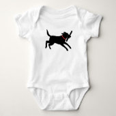 Afspeelbaar labrador Retriever Dog Black Lab Romper (Voorkant)