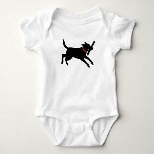 Afspeelbaar labrador Retriever Dog Black Lab Romper